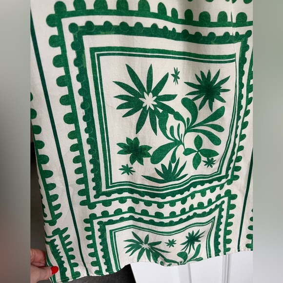 Mon Renn Losas Maxi Dress in Emerald Tile Size M - Picture 8 of 9